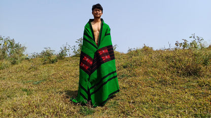 Handwoven Naga Tribes Traditional Blanket,Native Indians Shawl,Ethnic Embroidery Tribal Throw Blanket/Wrap,Tribal Home Decor,Earthy Clothing