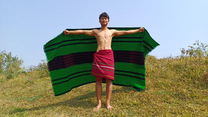 Handwoven Naga Tribes Traditional Blanket,Native Indians Shawl,Ethnic Embroidery Tribal Throw Blanket/Wrap,Tribal Home Decor,Earthy Clothing