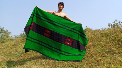 Handwoven Naga Tribes Traditional Blanket,Native Indians Shawl,Ethnic Embroidery Tribal Throw Blanket/Wrap,Tribal Home Decor,Earthy Clothing