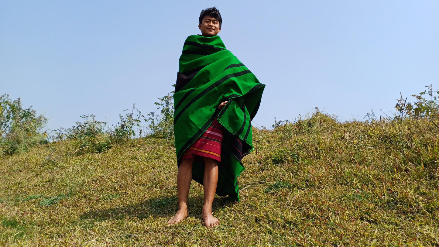 Handwoven Naga Tribes Traditional Blanket,Native Indians Shawl,Ethnic Embroidery Tribal Throw Blanket/Wrap,Tribal Home Decor,Earthy Clothing