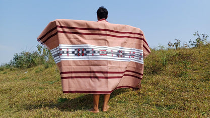 Handwoven Naga Tribes Traditional Blanket,Native Indians Shawl,Ethnic Embroidery Tribal Throw Blanket/Wrap,Tribal Home Decor,Earthy Clothing
