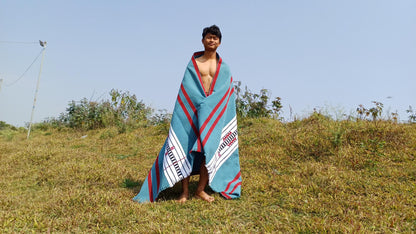 Handwoven Naga Tribes Traditional Blanket,Native Indians Shawl,Ethnic Embroidery Tribal Throw Blanket/Wrap,Tribal Home Decor,Earthy Clothing