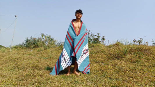 Handwoven Naga Tribes Traditional Blanket,Native Indians Shawl,Ethnic Embroidery Tribal Throw Blanket/Wrap,Tribal Home Decor,Earthy Clothing