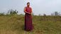 Layman Unisex Cotton Tibetan Buddhist Monk Meditation Robe,Monastery Style Spiritual Dress,Zen Prayer Sleeveless Shirt and Skirt/Wrap Cloth