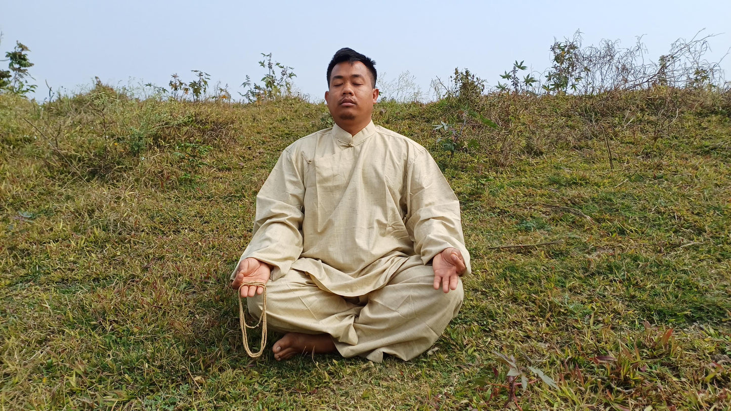 Tibetan Traditional Meditation Suit,Buddhist Meditation Robe,Meditation Pant and Shirt for Men,Tibetan Clothing for Men,Tibetan Prayer Robe