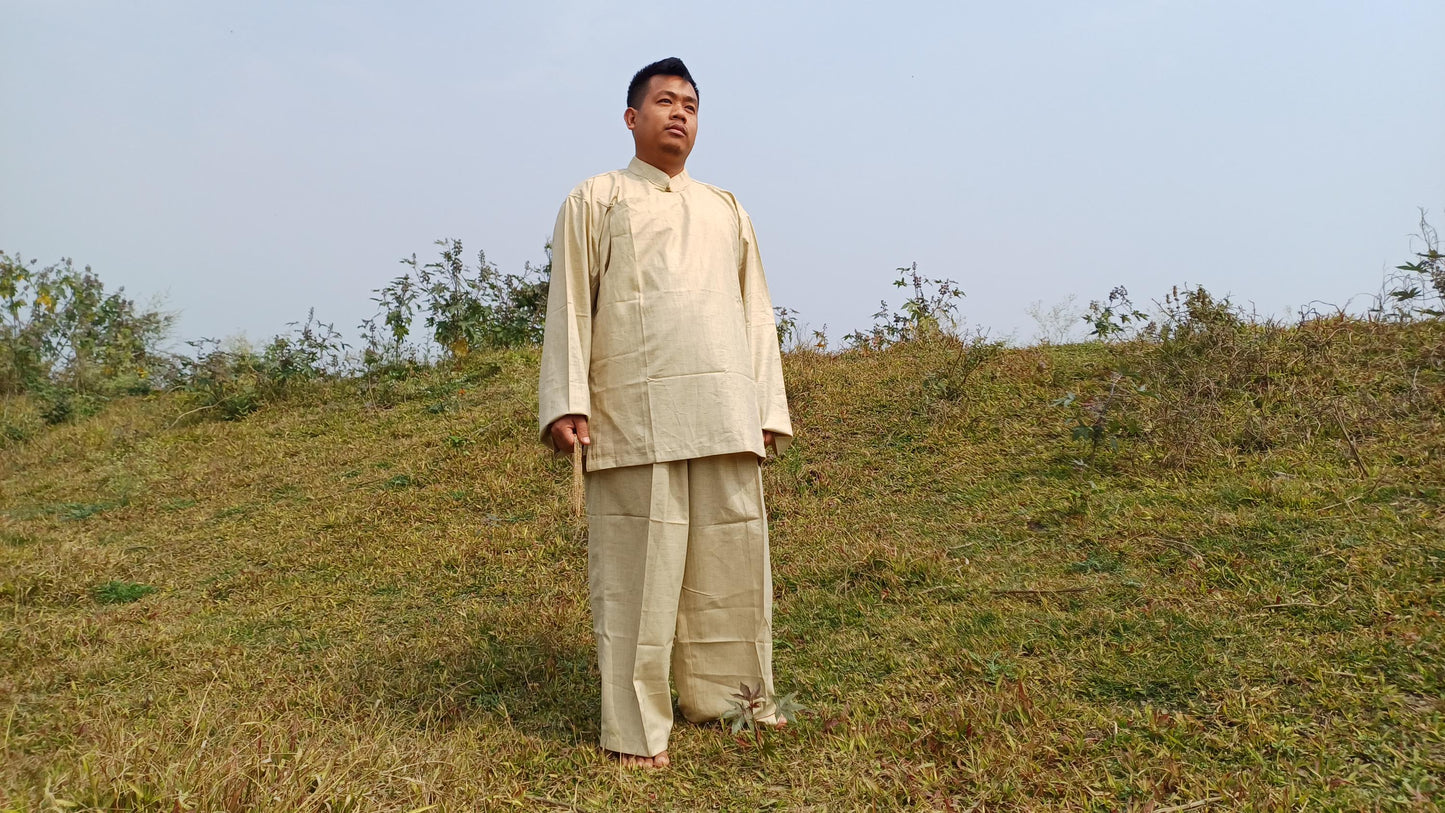 Tibetan Traditional Meditation Suit,Buddhist Meditation Robe,Meditation Pant and Shirt for Men,Tibetan Clothing for Men,Tibetan Prayer Robe