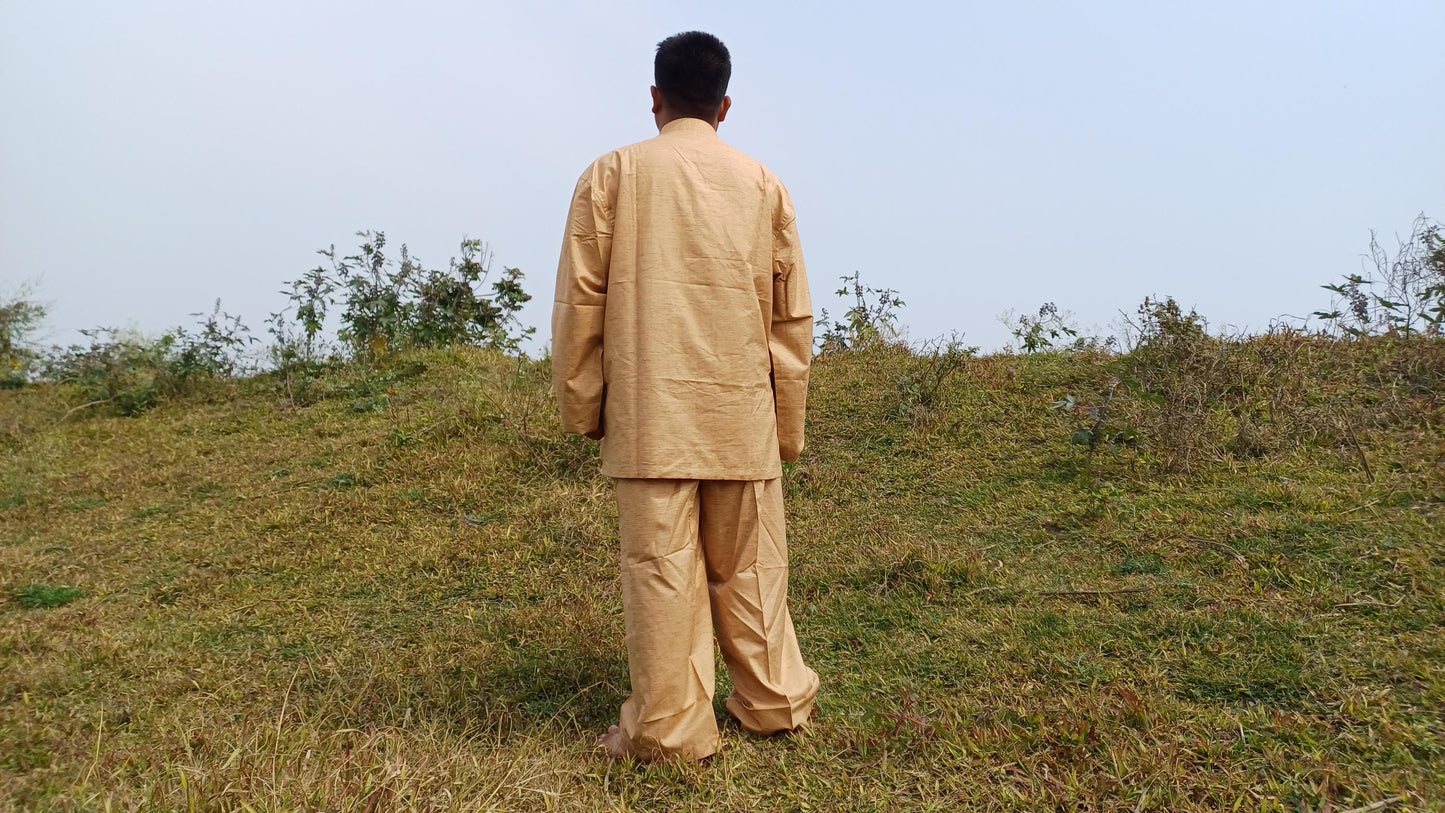 Tibetan Traditional Meditation Suit,Buddhist Prayer Cloth,Buddhist Meditation Robe,Mens Meditation Pant and Shirt,Tibetan Clothing for Men