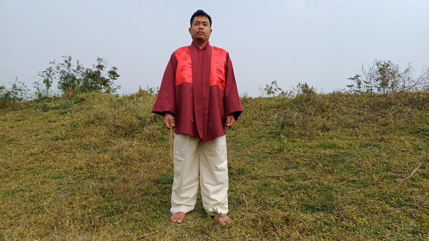 Tibetan Buddhist Monk Dhonka,Buddhist Monk Jacket ,Monastry style,Meditation Cloth,Monk Nun Jacket,Temple clothing,Spiritual fabric
