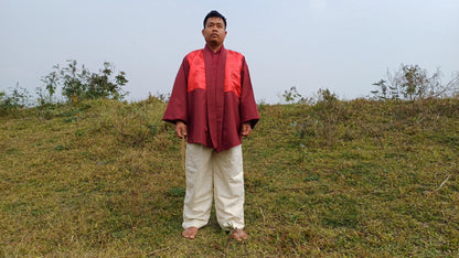 Tibetan Buddhist Monk Dhonka,Buddhist Monk Jacket ,Monastry style,Meditation Cloth,Monk Nun Jacket,Temple clothing,Spiritual fabric