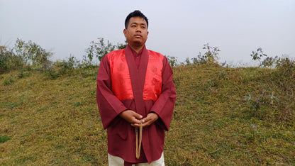 Tibetan Buddhist Monk Dhonka,Buddhist Monk Jacket ,Monastry style,Meditation Cloth,Monk Nun Jacket,Temple clothing,Spiritual fabric