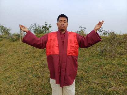 Tibetan Buddhist Monk Dhonka,Buddhist Monk Jacket ,Monastry style,Meditation Cloth,Monk Nun Jacket,Temple clothing,Spiritual fabric