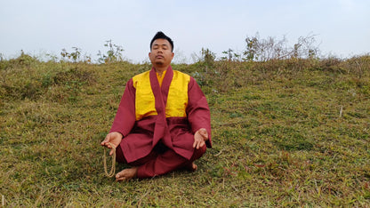 Layman Tibetan Buddhist Meditation Robe Set,Monastry Style Zen Meditation Dress Set,Temple Spiritual Costumes Clothing,Buddhist Prayer Robe