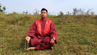 Custom-Made Cotton Layman Buddhist Meditation Robe Set,Monastry Style Buddhist Prayer Dress Set,Spiritual Zen/Temple Costumes Clothing