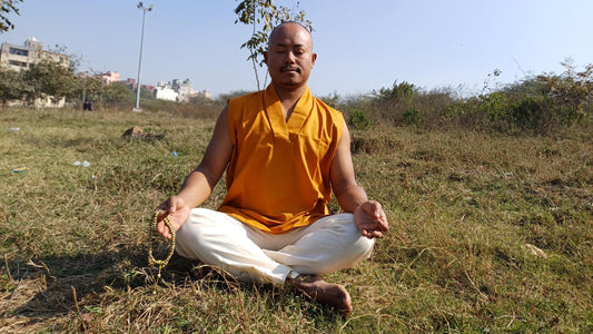Sleeveless Pure Cotton Traditional Tibetan Buddhist Prayer Yogi Shirt,Ethnic Tibetan Meditation Shirt,Tibetan Buddhist Tantrik Prayer Shirt