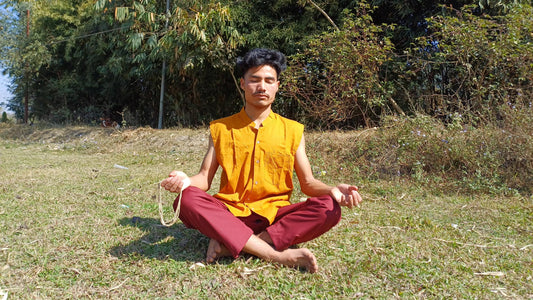 Organic Cotton Maroon Tibetan Buddhist Monk Shirt,Monk Blouse,Buddhist Monk Shirt,Nun Meditation Top,Temple clothing,Spiritual fabric