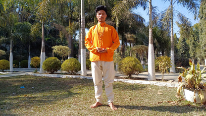 Traditional Tibetan Pure Cotton Copper Color Long Sleeves Buddhist Yogi Meditation Shirt,Ethnic Tibetan Prayer Shirt,Unisex Tibetan Clothing