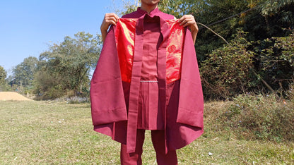 Tibetan Buddhist Monk Robe Set, Monk Robe,Monastry style,Buddhist Meditation Dress,Buddhis Monk Costumes,Temple Clothes,Spiritual Clothing