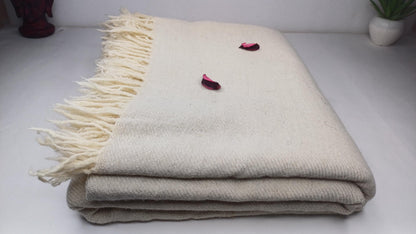 Extra-Large Handspun Handwoven Pure Himalayan Yak Wool Blanket,Oversize Yak Meditation Shawl,Ethnic Indian Yak Prayer Blanket,Tibetan Yak