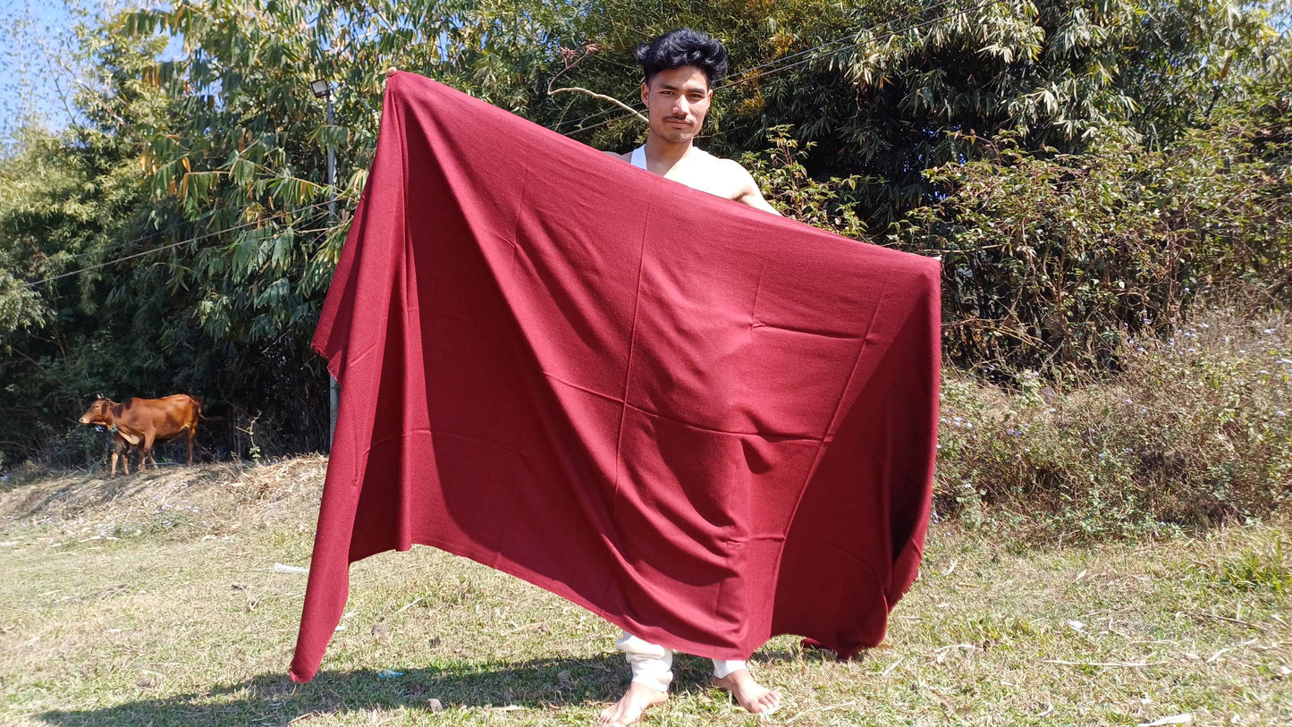 Handwoven Lama Himalayan Sheep Wool Meditation Shawl,Tibetan Buddhist Prayer Blanket,Himalayan Wool,Himalayan Wrap,Handmade Indian Shawl,