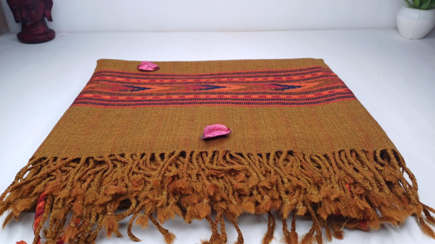 Meditation Shawl,Prayer Scarf,Himalayan Wool,Yoga Blanket,Buddhist Tibetan Shawl,Handmade Shawl,Ethnic Wrap,Meditation blanket,Woolen fabric