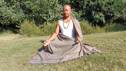Wool Blanket,Meditation Shawl,Ethnic Blanket, Tibetan Fabric,Nepal Wool,Ethnic Woolen Wrap,Handwoven Fabric