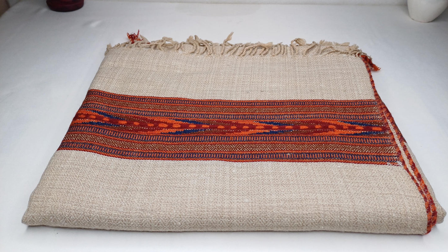Handwoven Yak Wool Meditation Shawl, Wool Prayer Scarf,Himalayan Wool Shawl ,Yoga Blanket,Handmade Wool Shawl,Ethnic Indian  Wrap,