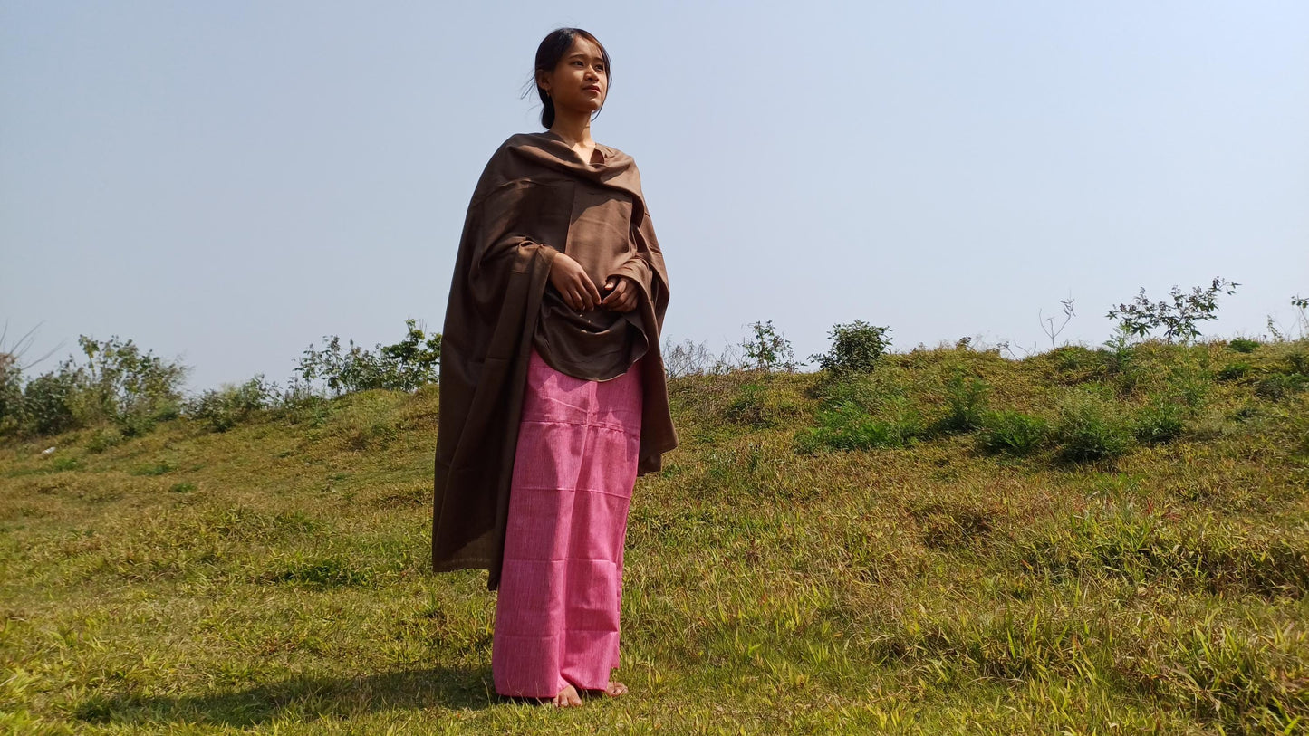 Handwoven Olive Pure Himalaya Sheep Wool Buddhist Monk Meditation Shawl,Indian Prayer Scarf,Himalayan Wool Yoga Wrap,Indian Prayer Shawl/Zen
