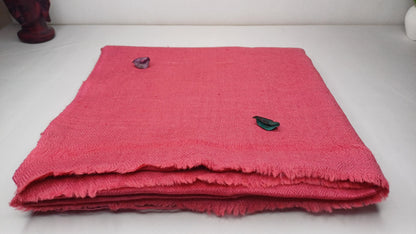 Handwoven Ethical Pink Pure Himalayan Yak Wool Meditation Shawl,Yak Wool Prayer Scarf,Yak Wool Blanket,Ethnic Indian Yak Meditation Wrap