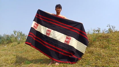 Handwoven Naga Tribes Traditional Blanket,Native Indians Shawl,Ethnic Embroidery Tribal Throw Blanket/Wrap,Tribal Home Decor,Earthy Clothing