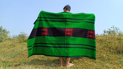 Handwoven Naga Tribes Traditional Blanket,Native Indians Shawl,Ethnic Embroidery Tribal Throw Blanket/Wrap,Tribal Home Decor,Earthy Clothing