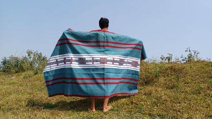 Handwoven Naga Tribes Traditional Blanket,Native Indians Shawl,Ethnic Embroidery Tribal Throw Blanket/Wrap,Tribal Home Decor,Earthy Clothing