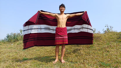 Handwoven Naga Tribes Traditional Blanket,Native Indians Shawl,Ethnic Embroidery Tribal Throw Blanket/Wrap,Tribal Home Decor,Earthy Clothing