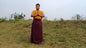 Layman Unisex Cotton Tibetan Buddhist Monk Meditation Robe,Monastery Style Spiritual Dress,Zen Prayer Sleeveless Shirt and Skirt/Wrap Cloth