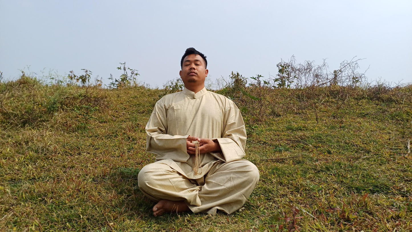 Tibetan Traditional Meditation Suit,Buddhist Meditation Robe,Meditation Pant and Shirt for Men,Tibetan Clothing for Men,Tibetan Prayer Robe