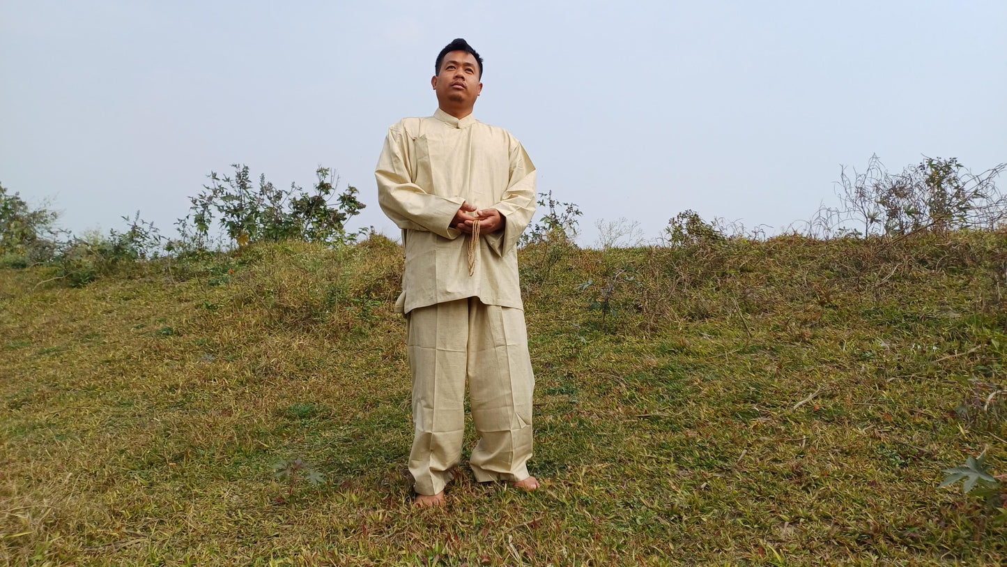 Tibetan Traditional Meditation Suit,Buddhist Meditation Robe,Meditation Pant and Shirt for Men,Tibetan Clothing for Men,Tibetan Prayer Robe