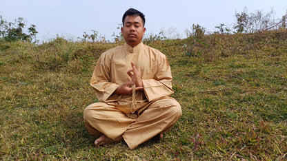 Tibetan Traditional Meditation Suit,Buddhist Prayer Cloth,Buddhist Meditation Robe,Mens Meditation Pant and Shirt,Tibetan Clothing for Men