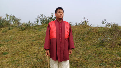 Tibetan Buddhist Monk Dhonka,Buddhist Monk Jacket ,Monastry style,Meditation Cloth,Monk Nun Jacket,Temple clothing,Spiritual fabric