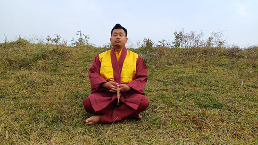 Layman Tibetan Buddhist Meditation Robe Set,Monastry Style Zen Meditation Dress Set,Temple Spiritual Costumes Clothing,Buddhist Prayer Robe