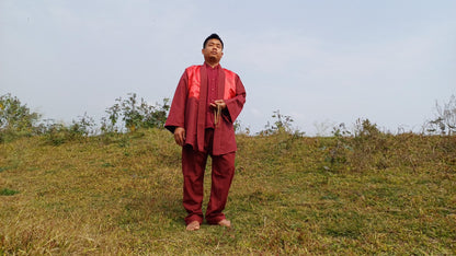 Custom-Made Cotton Layman Buddhist Meditation Robe Set,Monastry Style Buddhist Prayer Dress Set,Spiritual Zen/Temple Costumes Clothing