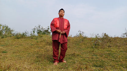 Custom-Made Cotton Layman Buddhist Meditation Robe Set,Monastry Style Buddhist Prayer Dress Set,Spiritual Zen/Temple Costumes Clothing