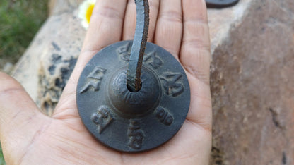 Vintage Rare Authentic Small  Dragon Carved Tibetan Tingsha Bells,Handmade Tibetan Buddhist Ritual Cymbal,Yoga Meditation Sound Healing Tool