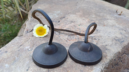 Vintage Rare Authentic Small  Dragon Carved Tibetan Tingsha Bells,Handmade Tibetan Buddhist Ritual Cymbal,Yoga Meditation Sound Healing Tool