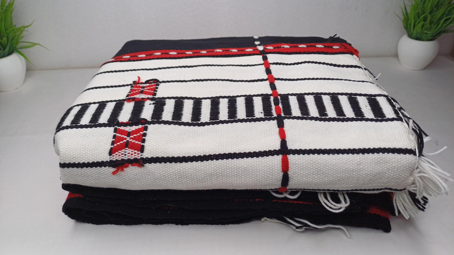 Handwoven Naga Tribes Traditional Blanket,Native Indians Body Wrap,Ethnic Sofa Throw,Tribal Wall Art,Tribal Home Decor,Earthy Clothing
