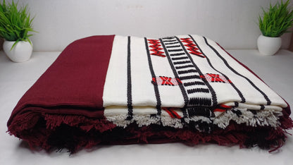 Handwoven Naga Tribes Traditional Blanket,Native Indians Shawl,Ethnic Embroidery Tribal Throw Blanket/Wrap,Tribal Home Decor,Earthy Clothing