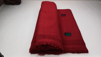 MANJUSHRI Large Handwoven Organic Cotton Maroon Tibetan Buddhist Monk Meditation Shawl,Indian Cotton Tantrik Prayer Wrap,Buddhist Prayer Zen