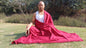 MANJUSHRI Large Handwoven Organic Cotton Maroon Tibetan Buddhist Monk Meditation Shawl,Indian Cotton Tantrik Prayer Wrap,Buddhist Prayer Zen
