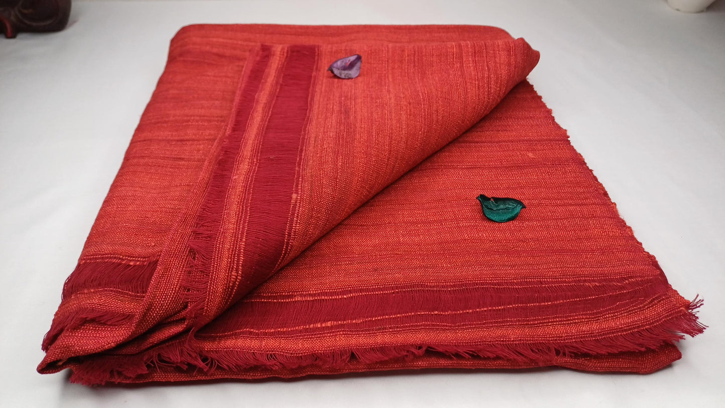 PEACE Silk X-Large Traditional Handwoven Tibetan Buddhist Raw Eri Silk Meditation Shawl,Buddhist Tantrik Silk Meditation Wrap,Ahimsa SilkZen