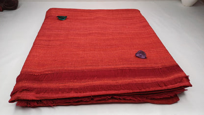 PEACE Silk X-Large Traditional Handwoven Tibetan Buddhist Raw Eri Silk Meditation Shawl,Buddhist Tantrik Silk Meditation Wrap,Ahimsa SilkZen