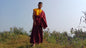 Layman Unisex Cotton Tibetan Buddhist Monk Meditation Robe,Monastery Style Spiritual Cloth Set,Zen Prayer Sleeveless Shirt/Skirt/Shawl