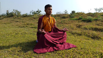 Layman Unisex Cotton Tibetan Buddhist Monk Meditation Robe Set,Monastery Style Spiritual Cloth Set,Zen Prayer Sleeveless Shirt /Wrap/Shawl